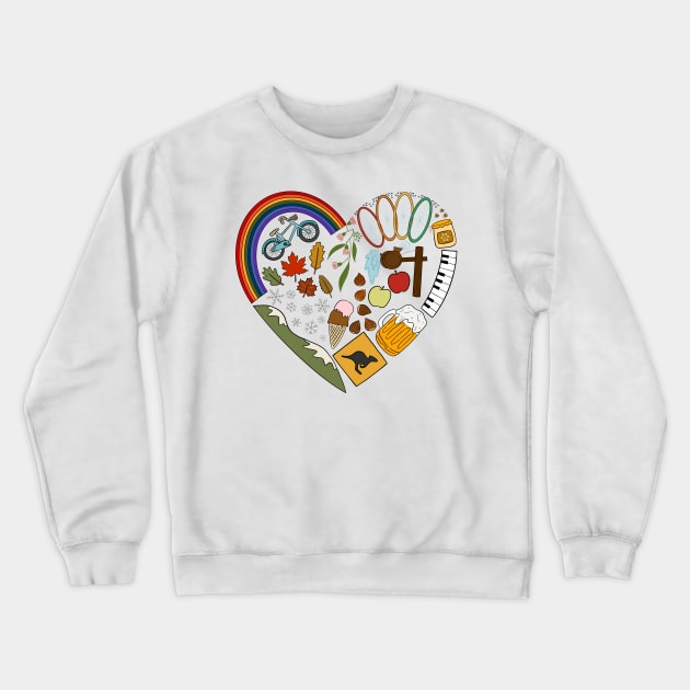 Bright Love Crewneck Sweatshirt by CupcakeCandice